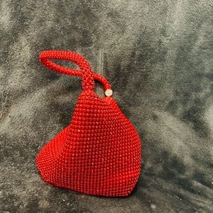 Red little hand purse